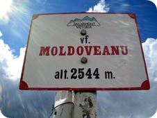 Csúcsjelzés a Moldoveanun